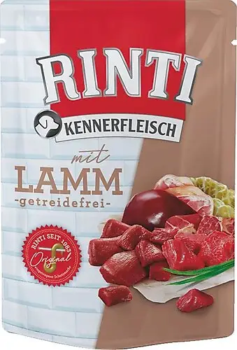 Rinti Kennerfleisch Kuzu Etli Pouch Tahılsız Köpek Maması 400 GR
