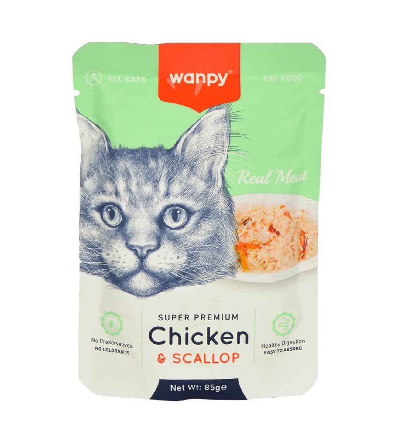 Wanpy Tavuklu Ve Deniz Taraksız Yaş Kedi Maması 85 Gr
